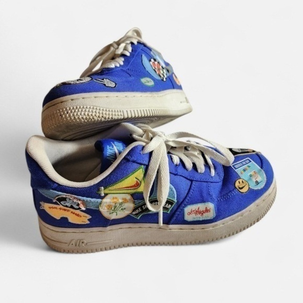 Nike Air Force 1 Low Anniversary Edition Mens 6.5 Blue Patch Streetwear Rare